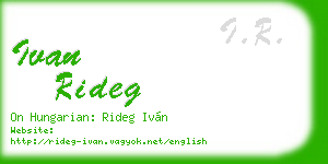 ivan rideg business card