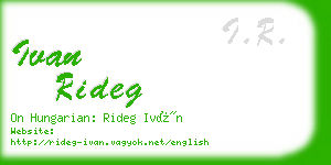 ivan rideg business card